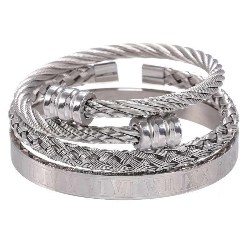 Punk Titanium Steel Bracelet - Creative Roman Style for Unique Personalities - Image 2