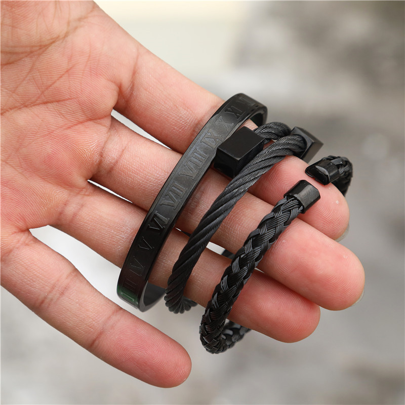 Punk Titanium Steel Bracelet - Creative Roman Style for Unique Personalities - Image 5