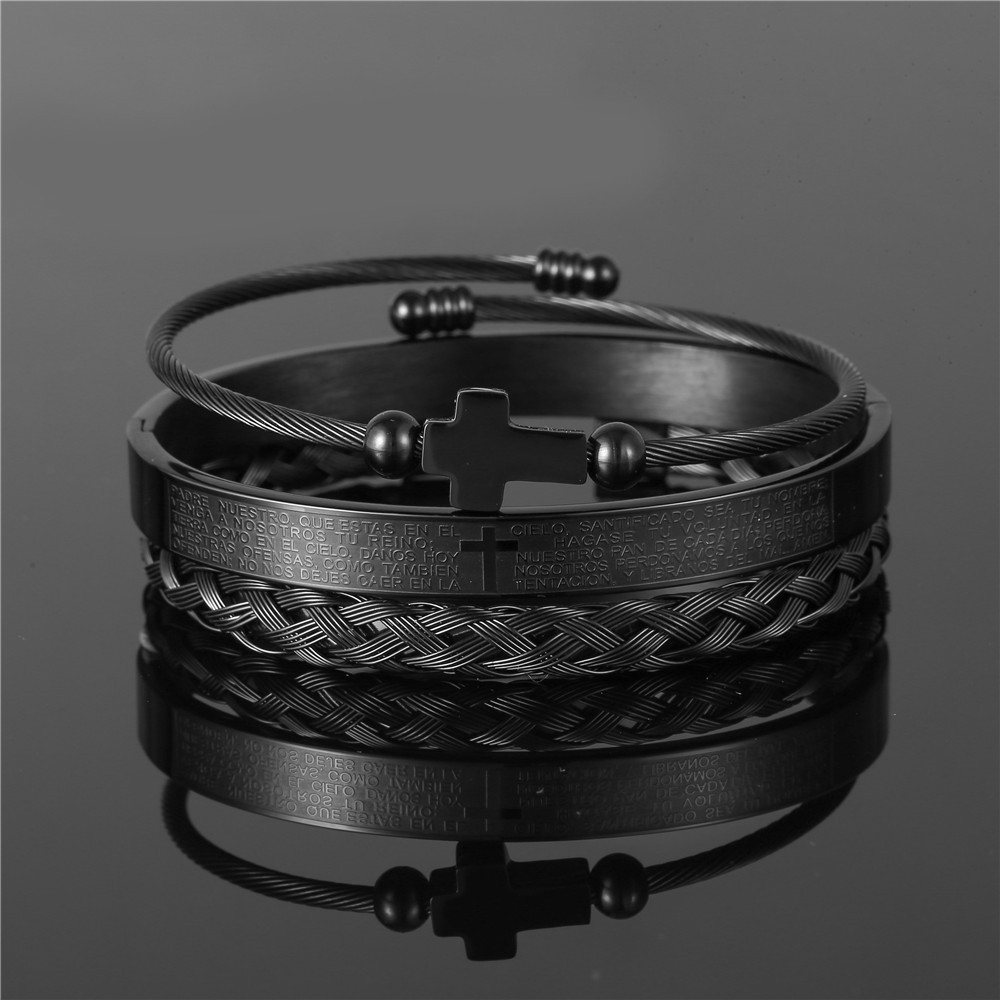 Punk Titanium Steel Bracelet - Creative Roman Style for Unique Personalities - Image 8