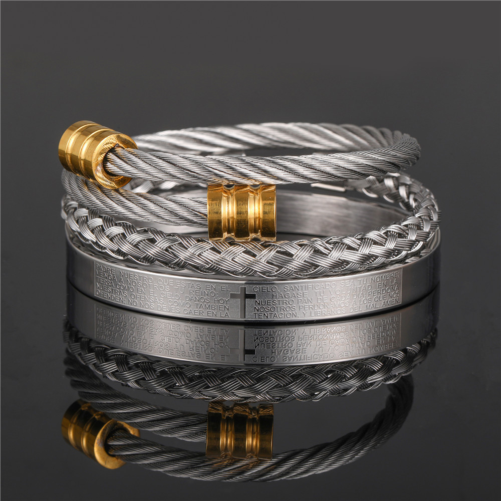 Punk Titanium Steel Bracelet - Creative Roman Style for Unique Personalities - Image 10