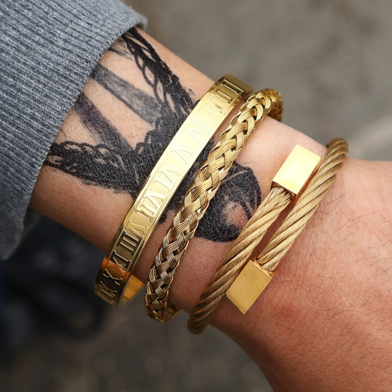 Punk Titanium Steel Bracelet - Creative Roman Style for Unique Personalities - Image 11