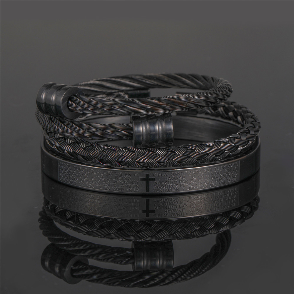 Punk Titanium Steel Bracelet - Creative Roman Style for Unique Personalities - Image 13