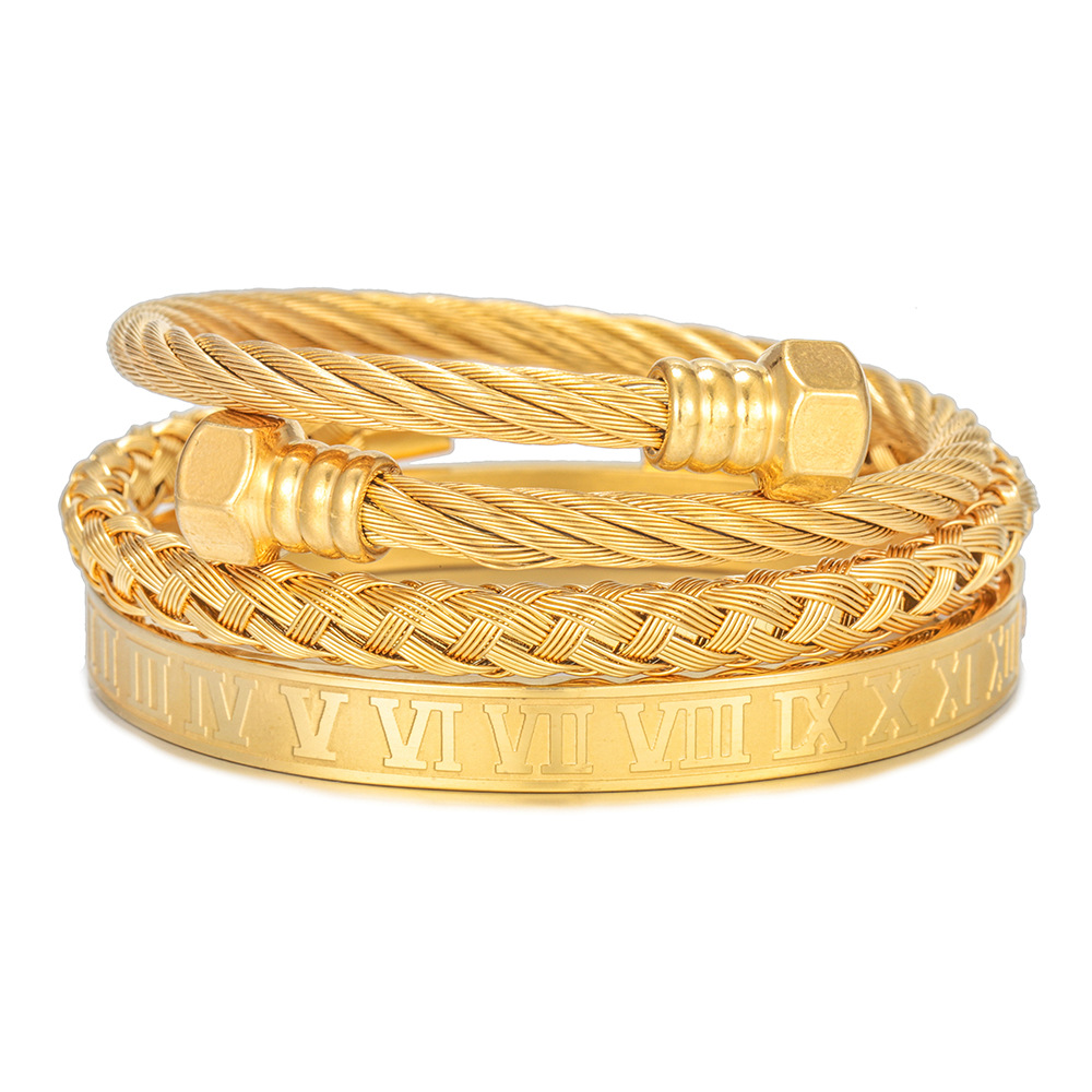 Punk Titanium Steel Bracelet - Creative Roman Style for Unique Personalities - Image 17