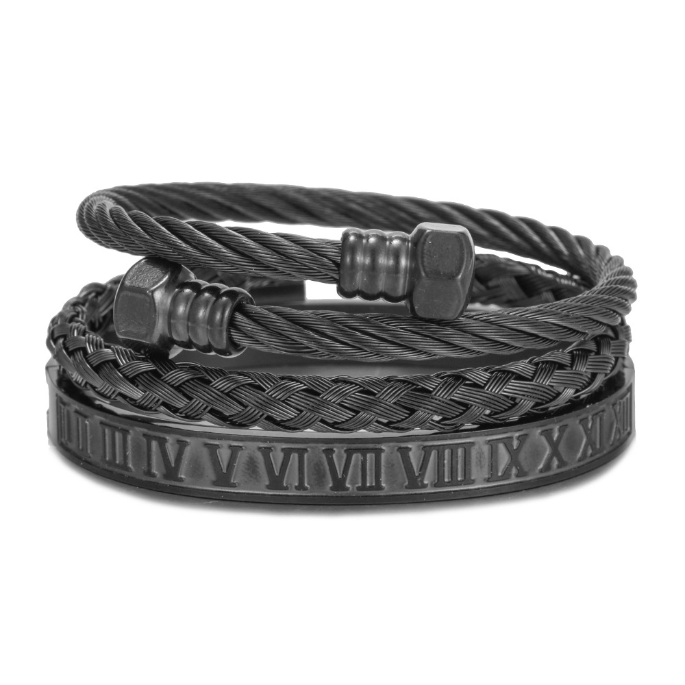 Punk Titanium Steel Bracelet - Creative Roman Style for Unique Personalities - Image 20