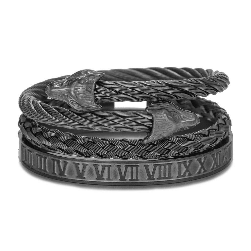 Punk Titanium Steel Bracelet - Creative Roman Style for Unique Personalities - Image 27