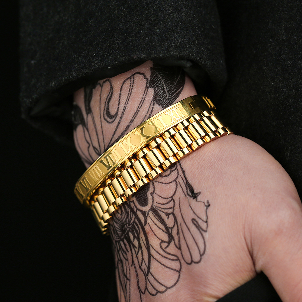 Punk Titanium Steel Bracelet - Creative Roman Style for Unique Personalities - Image 31