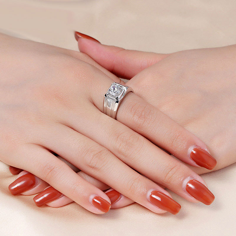 Sterling Silver Gold-Plated Mosaite Ring - Elegant Jewelry for Every Occasion - Image 2