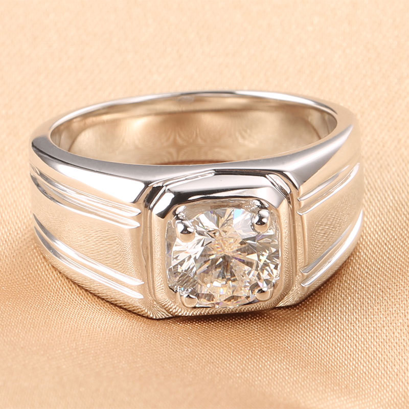 Sterling Silver Gold-Plated Mosaite Ring - Elegant Jewelry for Every Occasion - Image 4