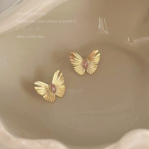 Elegant Retro Hong Kong Style Ear Studs | High-Grade Quality