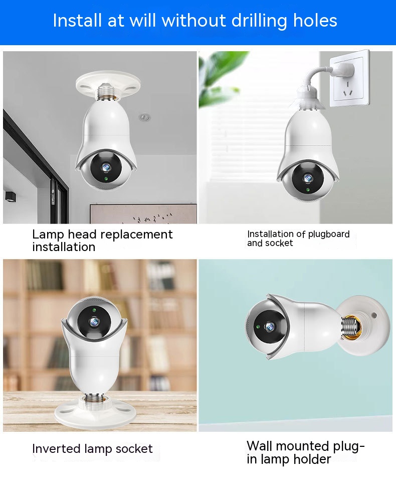 High-Definition Dual Band Outdoor Night Vision Wireless Light Bulb Monitoring