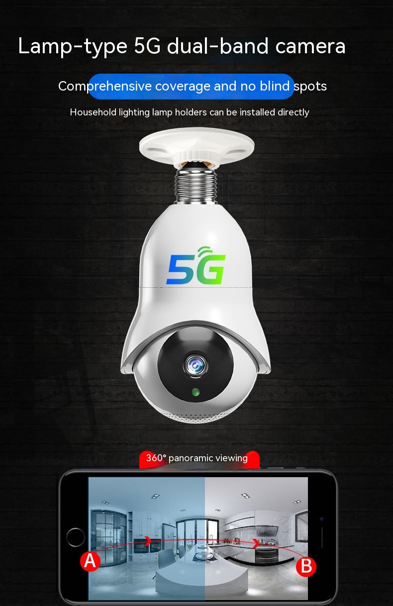 High-Definition Dual Band Outdoor Night Vision Wireless Light Bulb Monitoring - Image 3