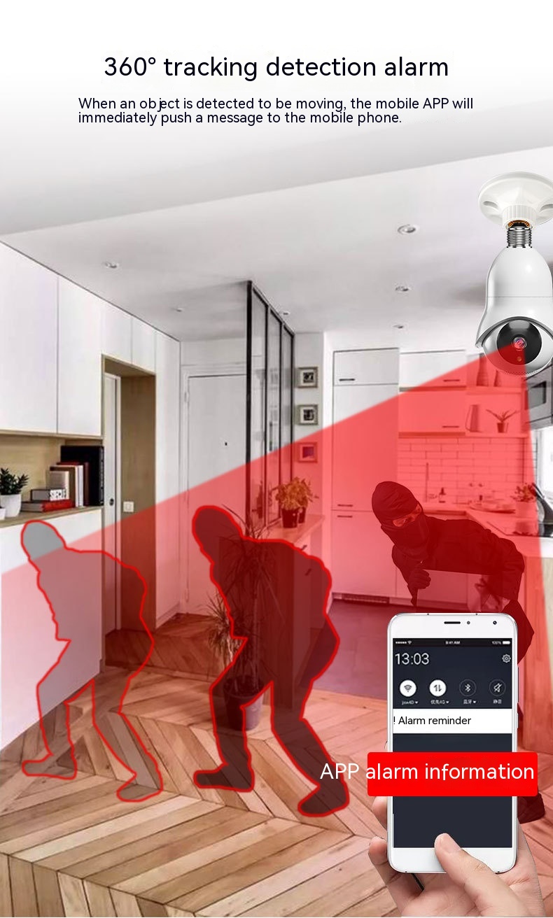 High-Definition Dual Band Outdoor Night Vision Wireless Light Bulb Monitoring - Image 4