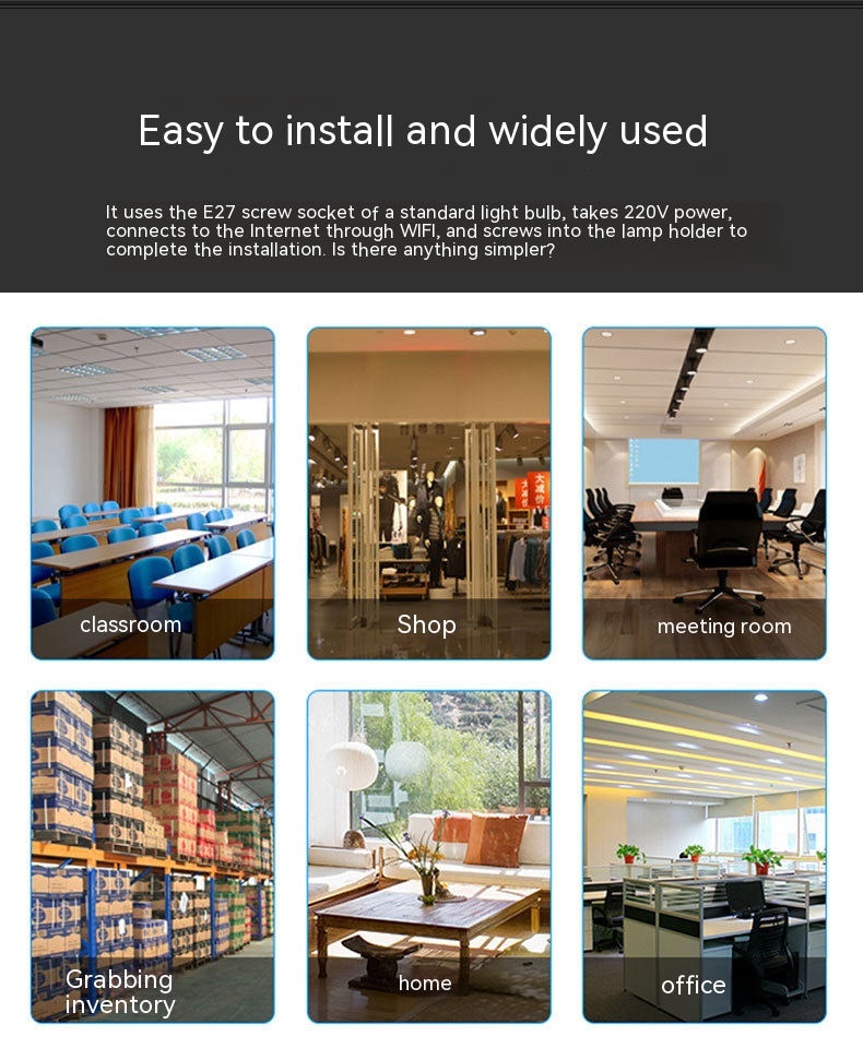 High-Definition Dual Band Outdoor Night Vision Wireless Light Bulb Monitoring - Image 8