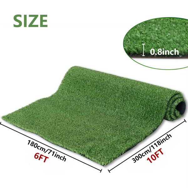 6FTx10FT Artificial Grass Carpet - Durable Synthetic Grass Mat with 15mm Height & Drainage Holes, Weekend Shipping Not Available, Not for Sale on Amazon - Image 4