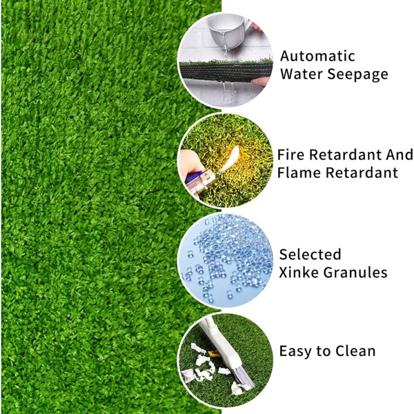 6FTx10FT Artificial Grass Carpet - Durable Synthetic Grass Mat with 15mm Height & Drainage Holes, Weekend Shipping Not Available, Not for Sale on Amazon - Image 5