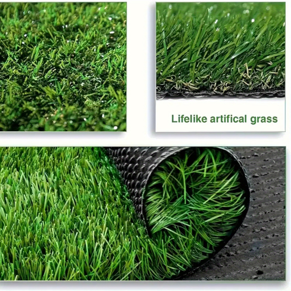 6FTx10FT Artificial Grass Carpet - Durable Synthetic Grass Mat with 15mm Height & Drainage Holes, Weekend Shipping Not Available, Not for Sale on Amazon - Image 7