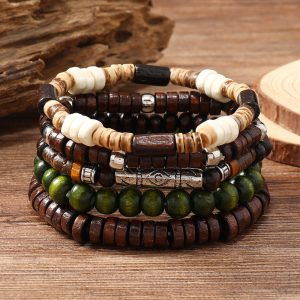 Handcrafted Men's Retro Multi-layer Beaded Bracelet – Unique Style