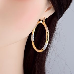 Elegant Gold Women's Metal Alloy Earrings for Timeless Style