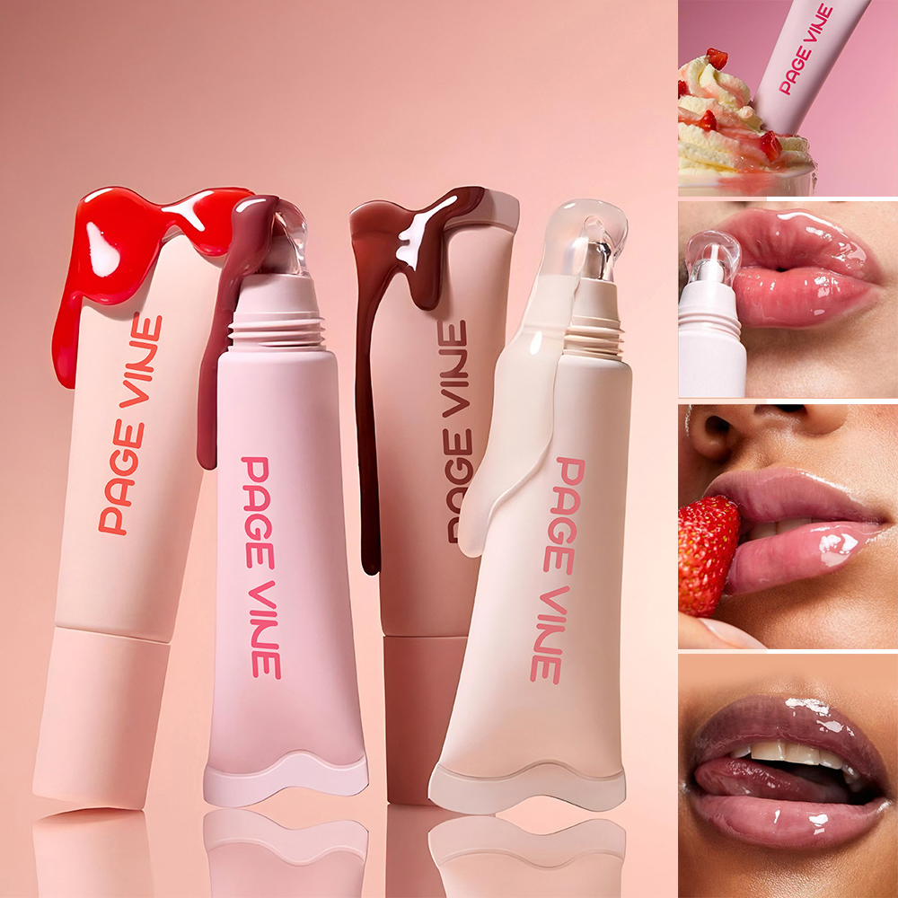 4-Color Brightening Lip Balm - Moisturizing & Exfoliating Lip Gloss for Women Cosmetics - Long-Lasting Hydration - Image 8