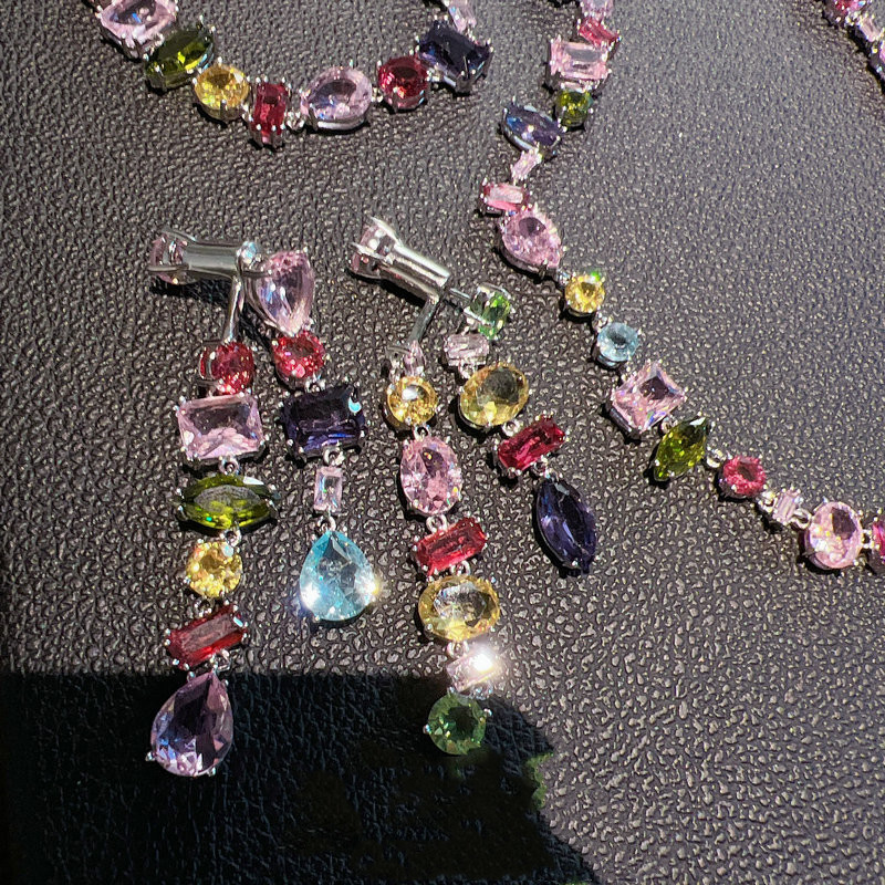 Vibrant Candy Color Gemstone Necklace - Eye-Catching & Stylish Jewelry - Image 3