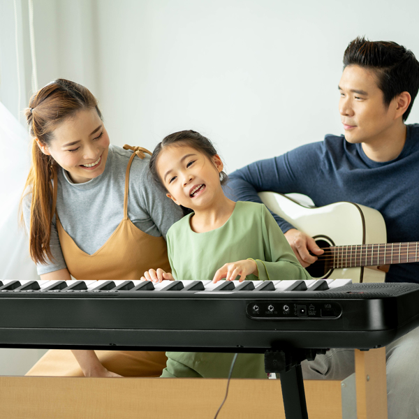 61 Key Electronic Keyboard with Illuminated Features & Stool Set - Not Available for AM Sale - Image 15