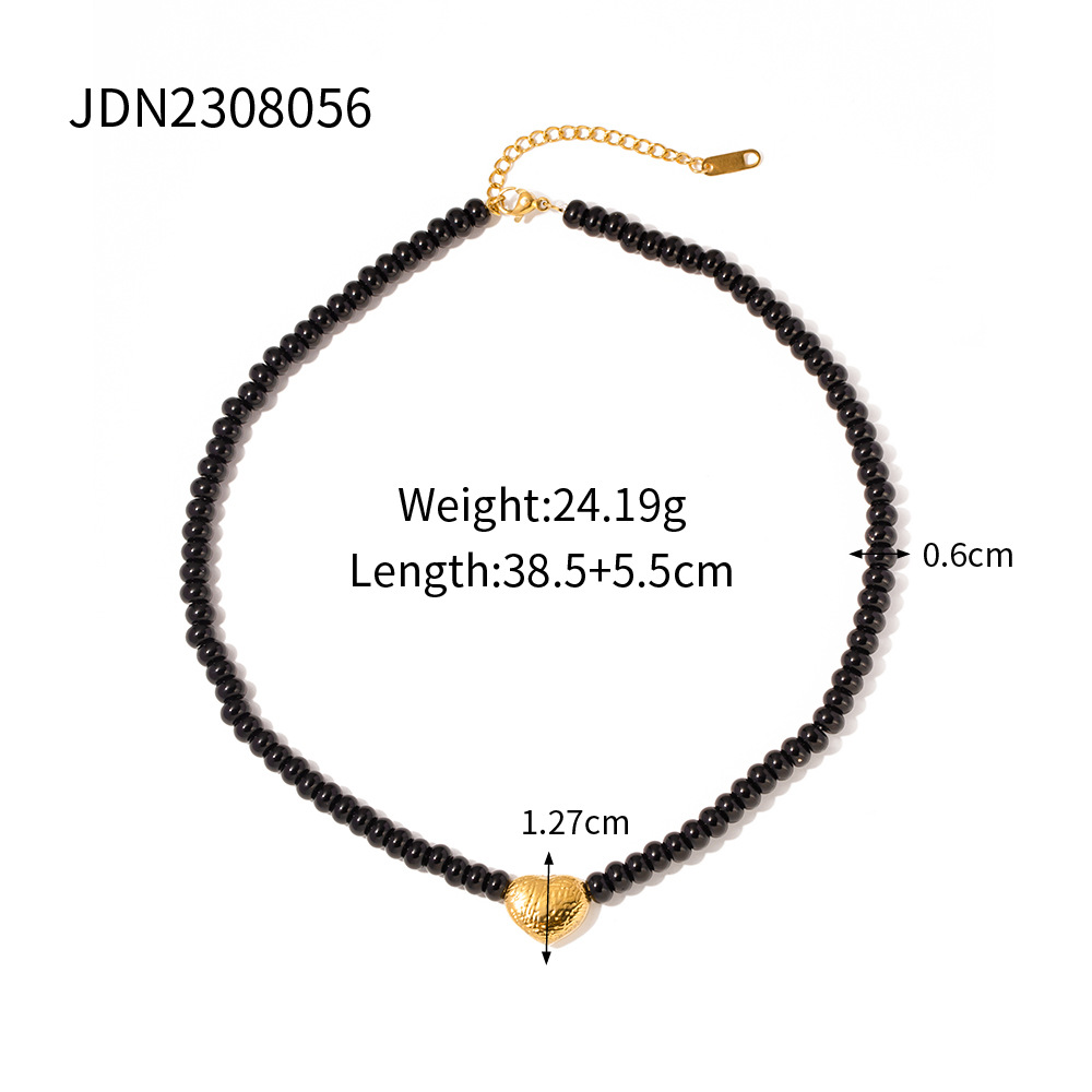 Gold Plated Stainless Steel Smooth Love Heart Necklace - Hypo-Allergenic, Tarnish & Water Resistant Chunky Jewelry for Women - Image 5