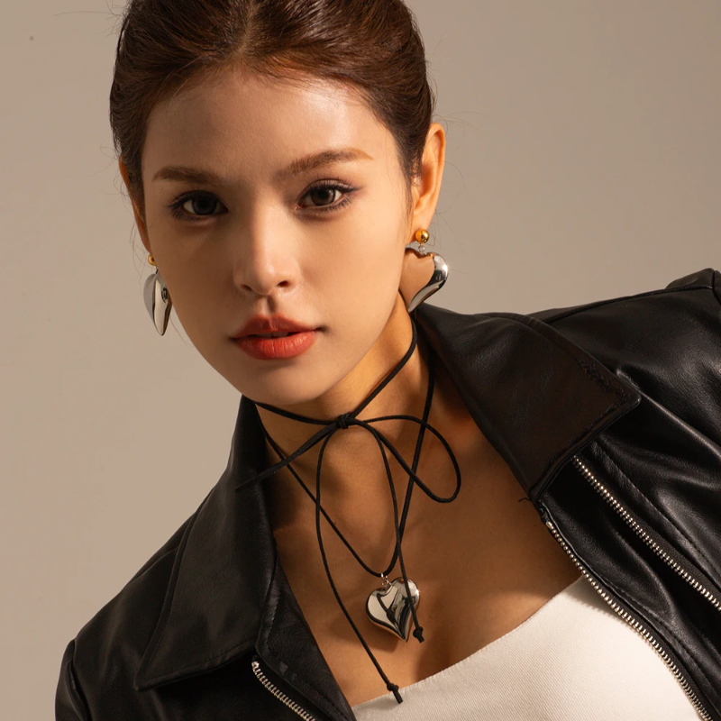 Gold Plated Stainless Steel Smooth Love Heart Necklace - Hypo-Allergenic, Tarnish & Water Resistant Chunky Jewelry for Women - Image 22