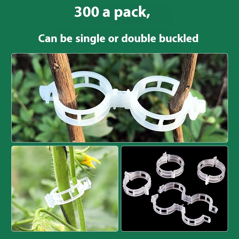 Plant Clips - Seedling Hanging Clip, Plastic Tie Tendril Clip, Branch Binding Clip for Vines, Vine Clamp & Fixed Clip