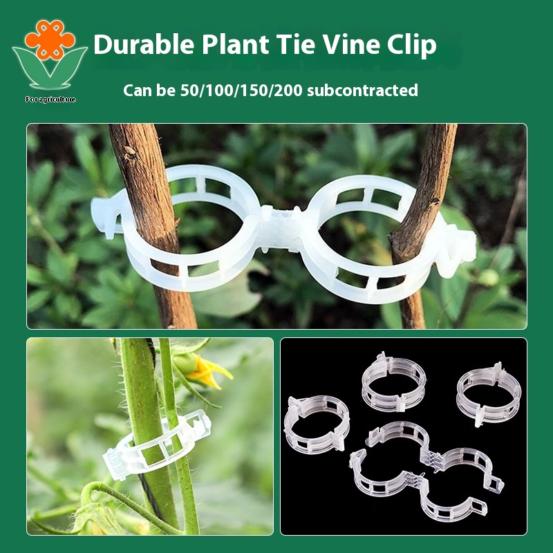 Plant Clips - Seedling Hanging Clip, Plastic Tie Tendril Clip, Branch Binding Clip for Vines, Vine Clamp & Fixed Clip - Image 3