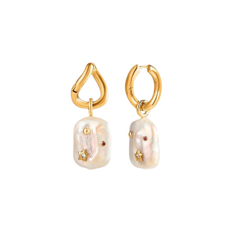 Elegant Women's Amberley Baroque Pearl Earrings for Timeless Style - Image 5