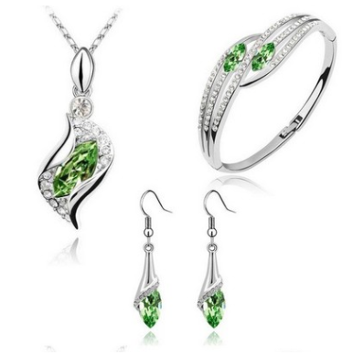 Wholesale Austria Crystal Alloy Jewelry Set: New Angel Elf Earrings, Necklace & Bracelet - Image 11