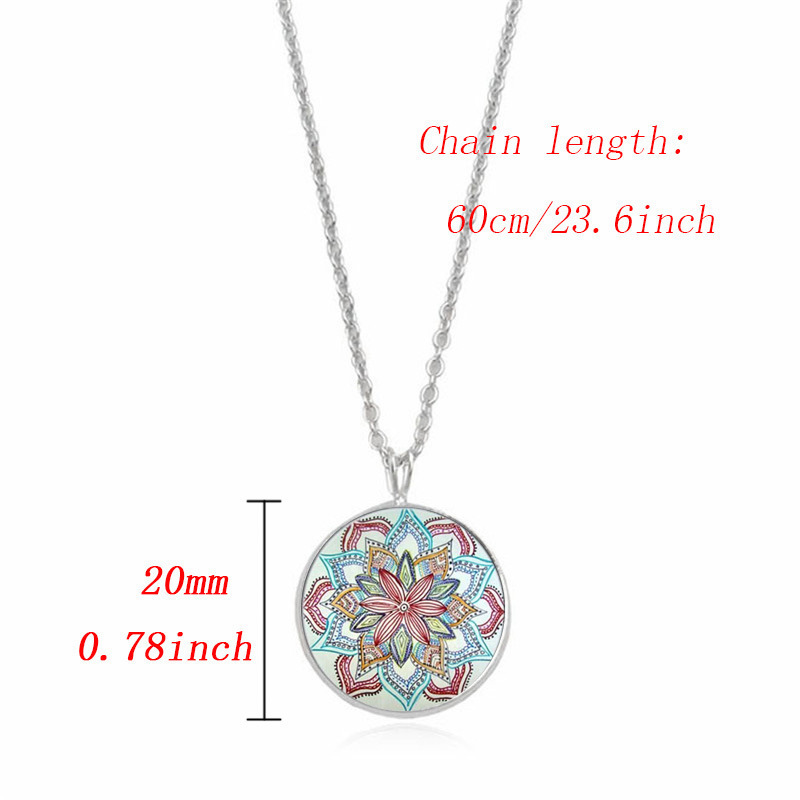 Mandala Flower Time Gemstone Necklace - Elegant & Unique Jewelry Piece - Image 9
