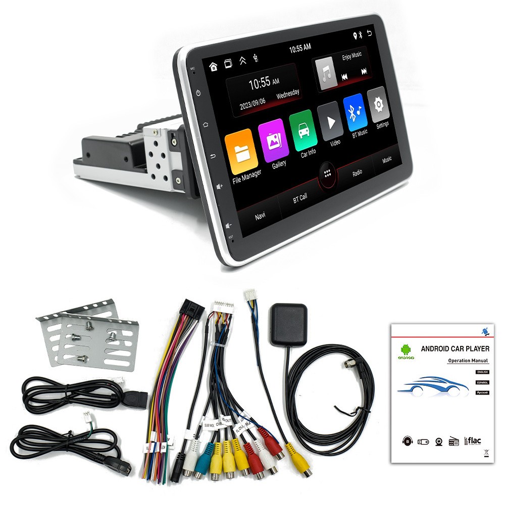 360-Degree Rotating Android Multimedia Bluetooth Central Control with Large Screen - Image 5