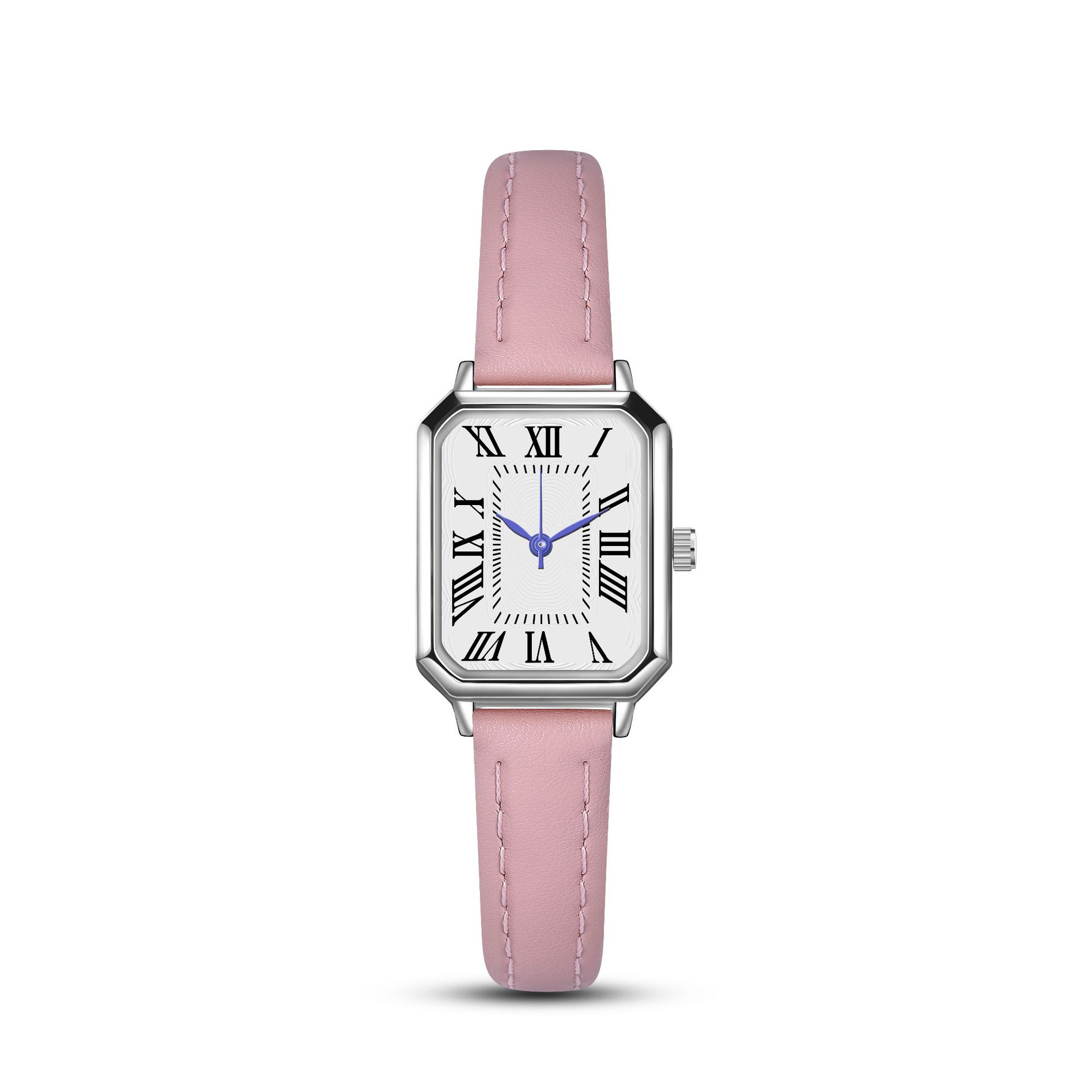Stylish Roman Women's Quartz Watch with Artistic Silver Case and Thin Strap - Image 5