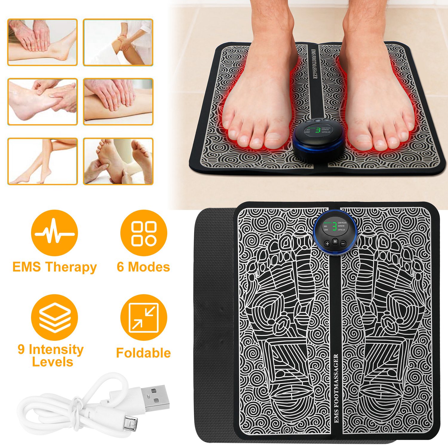 Electric Foot Massage Pad - Stimulating Massager for Relaxation and Relief - Image 2