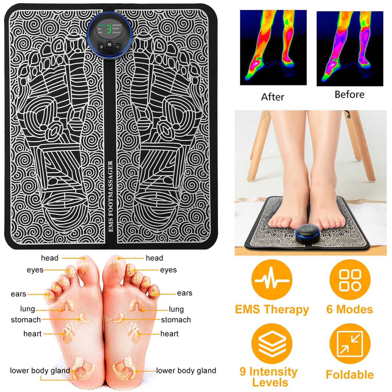Electric Foot Massage Pad - Stimulating Massager for Relaxation and Relief - Image 4