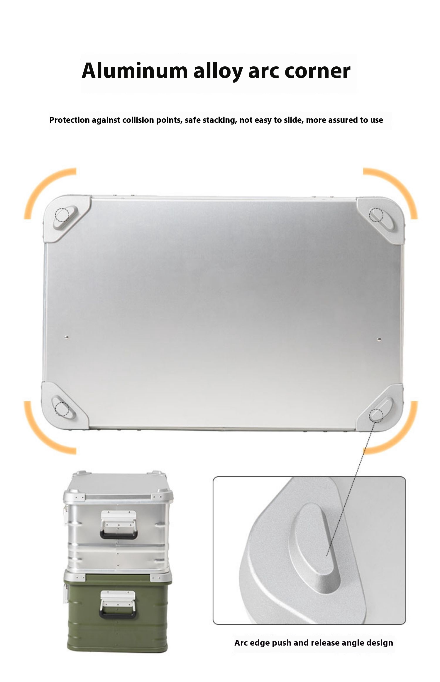 Durable Outdoor Aluminum Alloy Storage Box for Camping - Portable Vehicle-Mounted Wild Camping Gear - Image 2