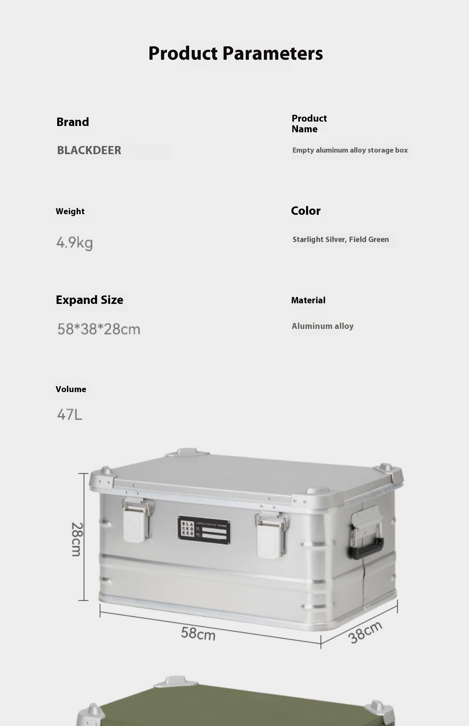 Durable Outdoor Aluminum Alloy Storage Box for Camping - Portable Vehicle-Mounted Wild Camping Gear - Image 3