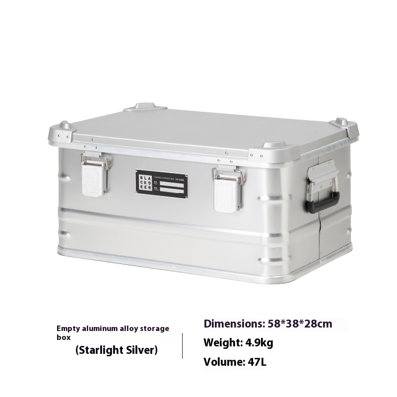 Durable Outdoor Aluminum Alloy Storage Box for Camping - Portable Vehicle-Mounted Wild Camping Gear - Image 12