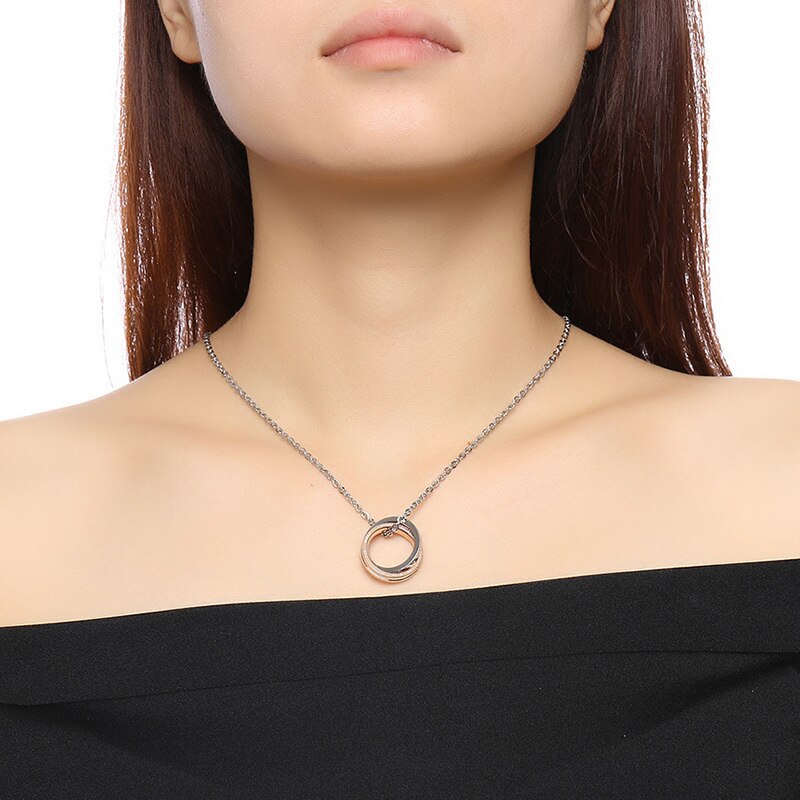 Elegant Stainless Steel Couple Necklace - Perfect for Love & Connection - Image 4