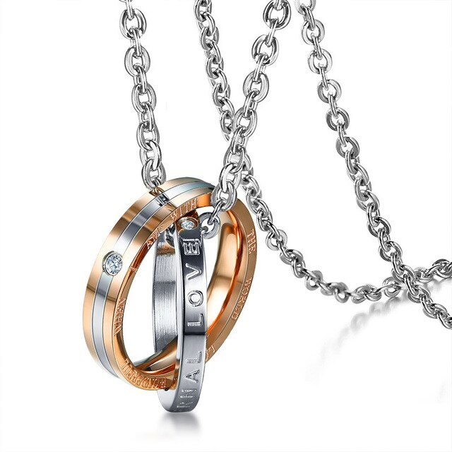 Elegant Stainless Steel Couple Necklace - Perfect for Love & Connection - Image 6