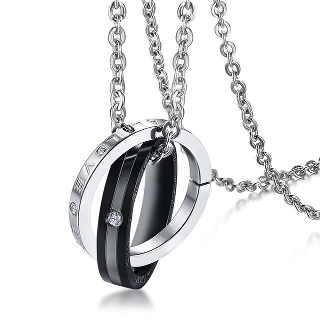 Elegant Stainless Steel Couple Necklace - Perfect for Love & Connection - Image 7