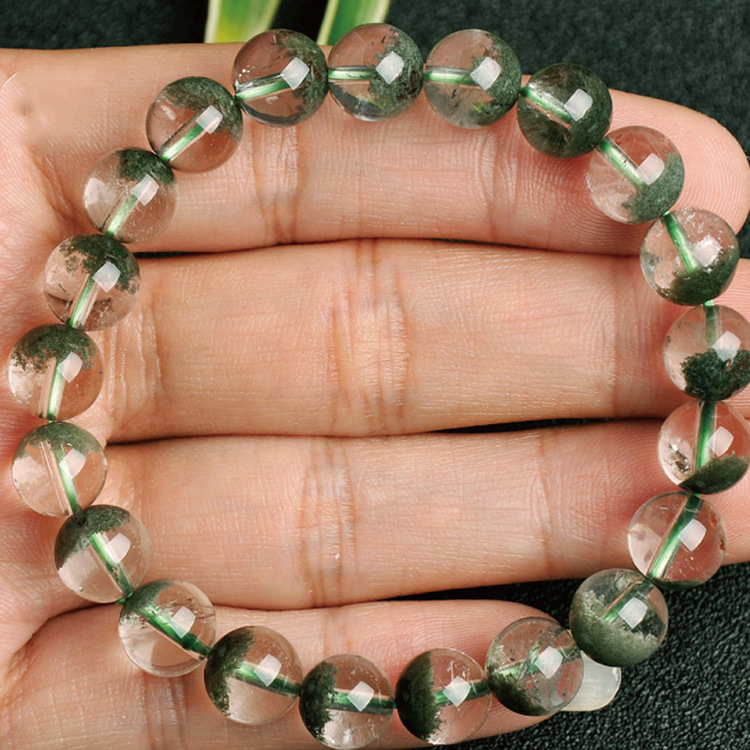 Natural Green Ghost Crystal Bracelet - Unique Healing Energy Accessory - Image 2