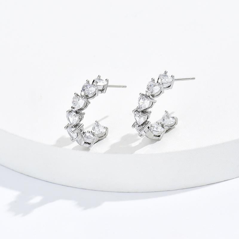 Stylish Rhinestone C-Ring Ear Clips - Elegant Simple Ornament Earrings - Image 2