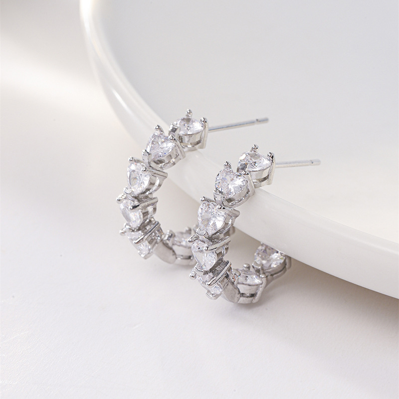 Stylish Rhinestone C-Ring Ear Clips - Elegant Simple Ornament Earrings - Image 3