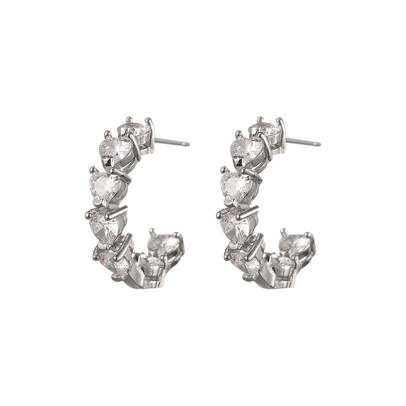 Stylish Rhinestone C-Ring Ear Clips - Elegant Simple Ornament Earrings - Image 8