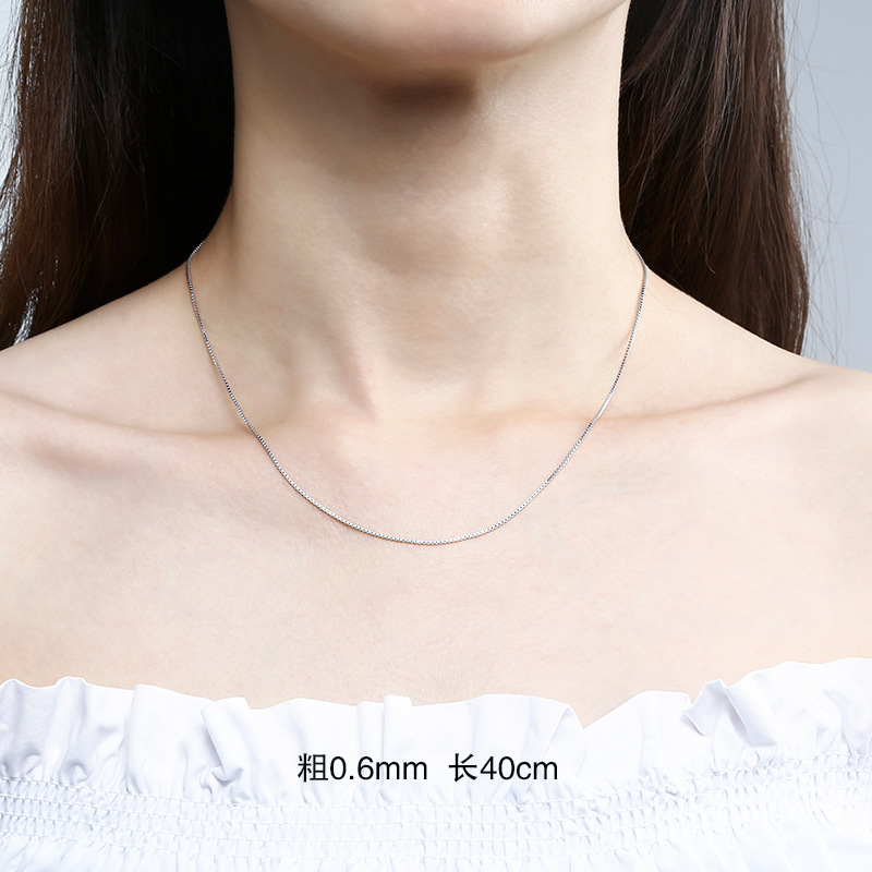 Elegant Women's 925 Sterling Silver Necklace - Simple Accessories with 18k Plating - Image 3