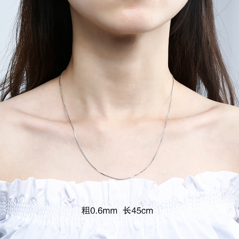 Elegant Women's 925 Sterling Silver Necklace - Simple Accessories with 18k Plating - Image 4