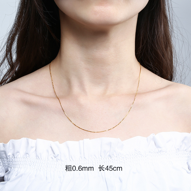 Elegant Women's 925 Sterling Silver Necklace - Simple Accessories with 18k Plating - Image 6