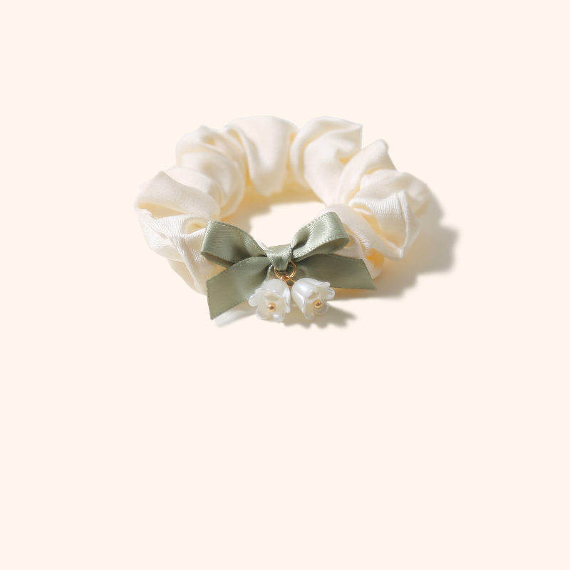 Bow Lily Large Intestine Ring Hair Tie for Ponytails - Durable & Stylish - Image 3